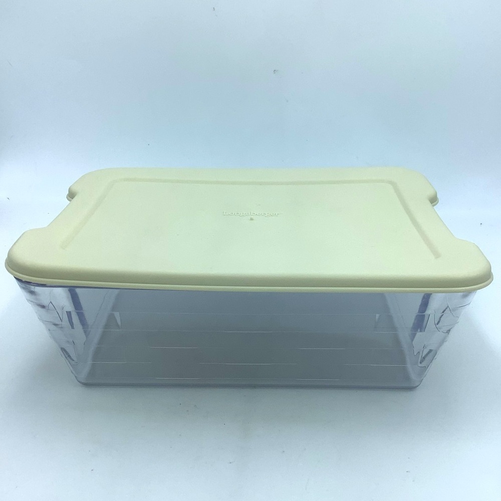 Longaberger Basket Hard Plastic Protector/Liner with Lid